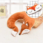 Fox shaped plush travel pillow, view 10 - MRSLM