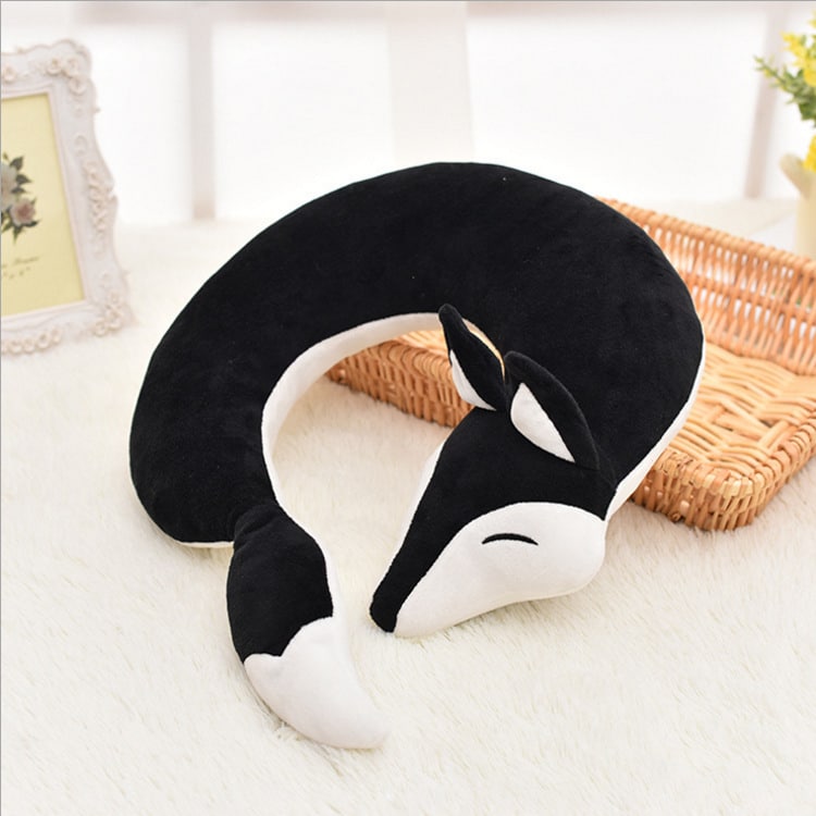 Fox shaped plush travel pillow, view 16 - MRSLM