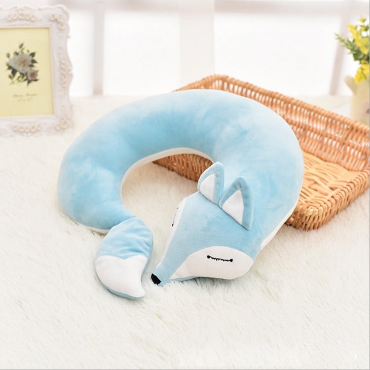 Fox shaped plush travel pillow, view 18 - MRSLM