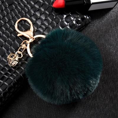 rabbit fur ball keychain, view 17 - MRSLM