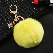 rabbit fur ball keychain, view 18 - MRSLM