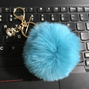 rabbit fur ball keychain, view 27 - MRSLM