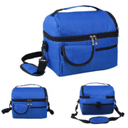 solid color insulated lunch bag with pockets, view 12 - MRSLM