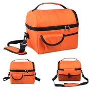 solid color insulated lunch bag with pockets, view 4 - MRSLM