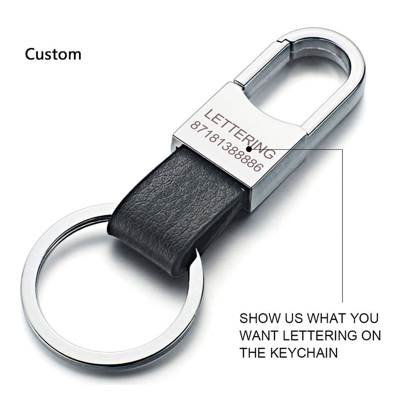 men's classic leather keychain, view 3 - MRSLM