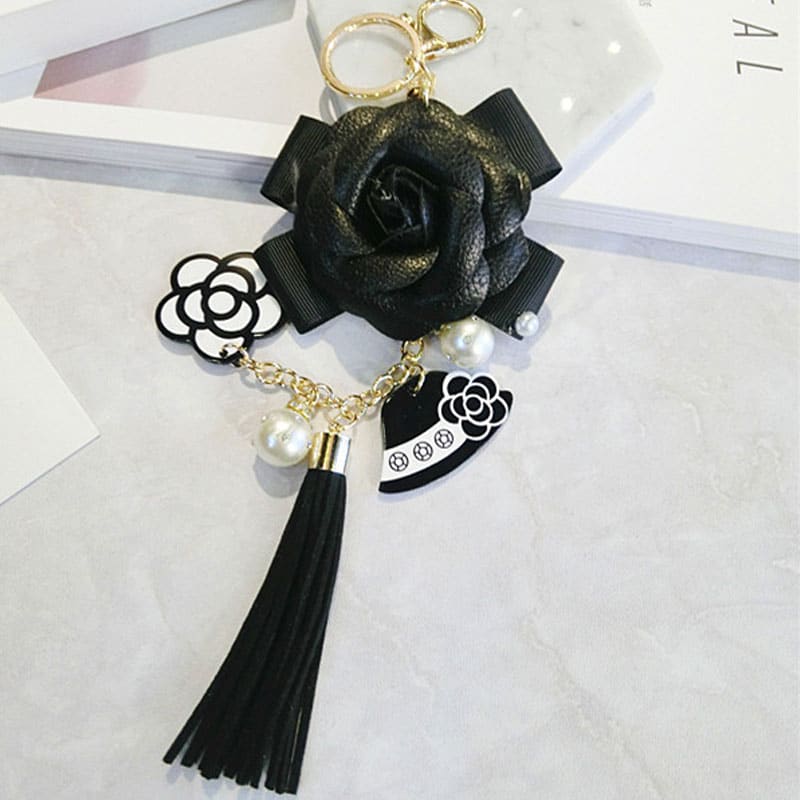 leather rose keychain, view 5 - MRSLM