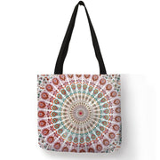 mandala linen shoulder bag, view 14 - MRSLM