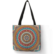 mandala linen shoulder bag, view 17 - MRSLM