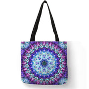 mandala linen shoulder bag, view 2 - MRSLM