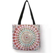 mandala linen shoulder bag, view 6 - MRSLM
