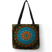 mandala linen shoulder bag, view 10 - MRSLM
