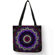 mandala linen shoulder bag, view 11 - MRSLM