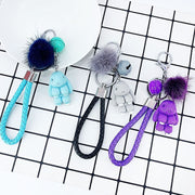 cute rabbit fluffy keychain, view 12 - MRSLM