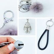 cute rabbit fluffy keychain, view 14 - MRSLM