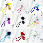 cute rabbit fluffy keychain, view 15 - MRSLM