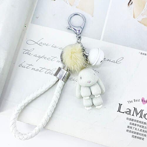 Cute Rabbit Fluffy Keychain