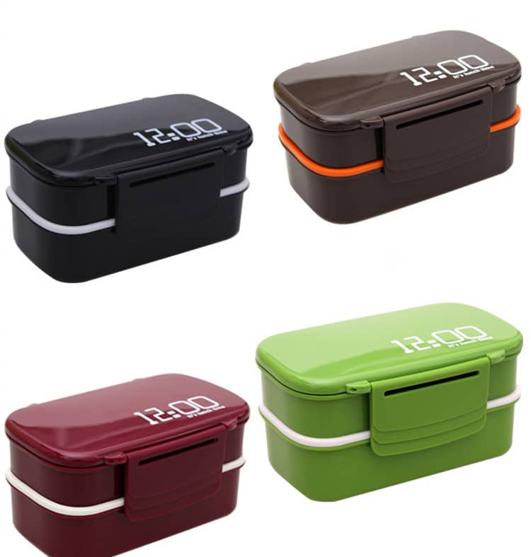 Large Capacity Double Layer Plastic Lunch Box