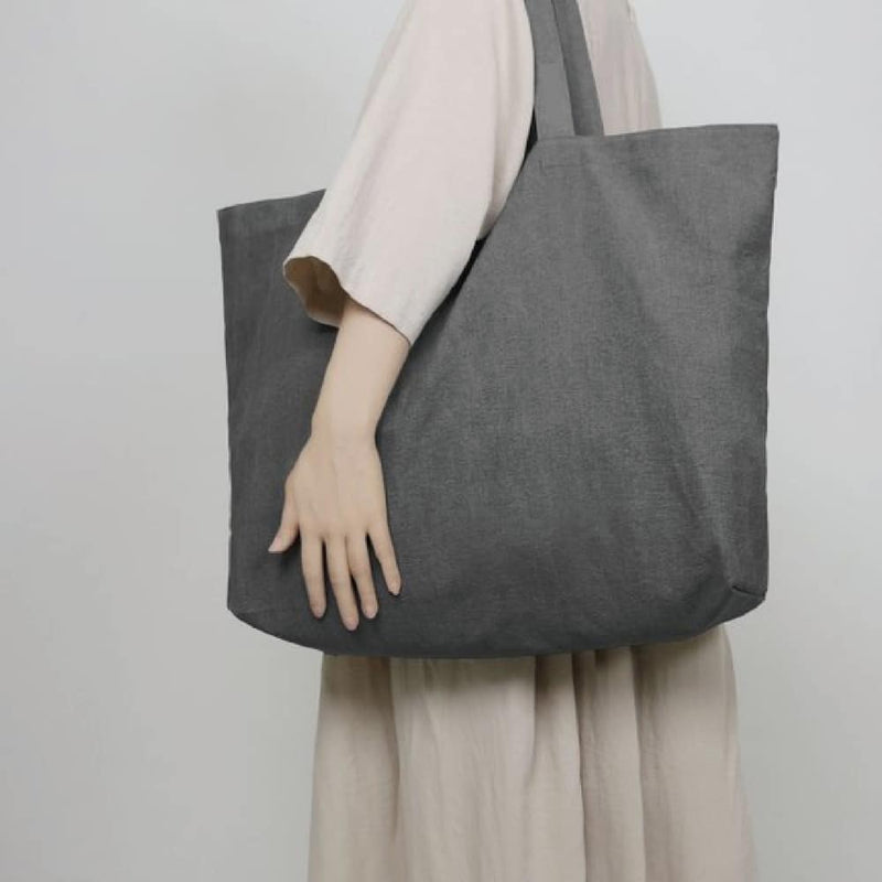 cotton and linen shopping bag, view 6 - MRSLM