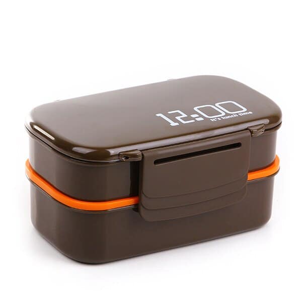 large capacity double layer plastic lunch box, view 2 - MRSLM