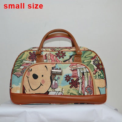 striped PU leather travel bag, view 4 - MRSLM