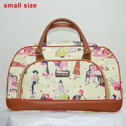 striped PU leather travel bag, view 5 - MRSLM