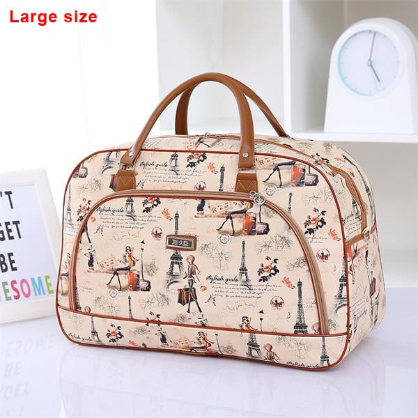 striped PU leather travel bag, view 8 - MRSLM