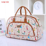 striped PU leather travel bag, view 9 - MRSLM