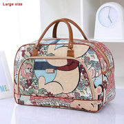 striped PU leather travel bag, view 10 - MRSLM