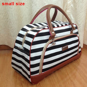 striped PU leather travel bag, view 11 - MRSLM