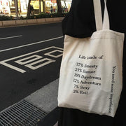 women's printed canvas tote bag, view 2 - MRSLM