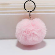 faux fur ball keychain - MRSLM