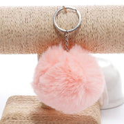 faux fur ball keychain, view 6 - MRSLM