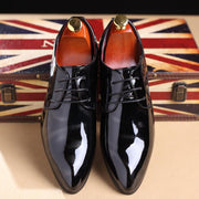 Men's trend youth leather wedding shoes, view 5 - MRSLM