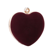 heart-shaped velvet dinner bag, view 7 - MRSLM