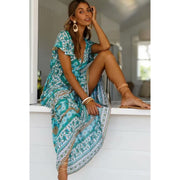 boho floral women's maxi dress, view 7 - MRSLM