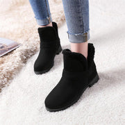 Thick warm low-top suede cotton boots - MRSLM