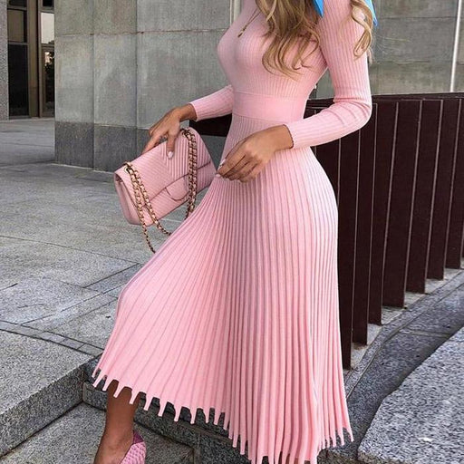 women's knitted long dress - MRSLM