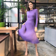 women's knitted long dress, view 11 - MRSLM