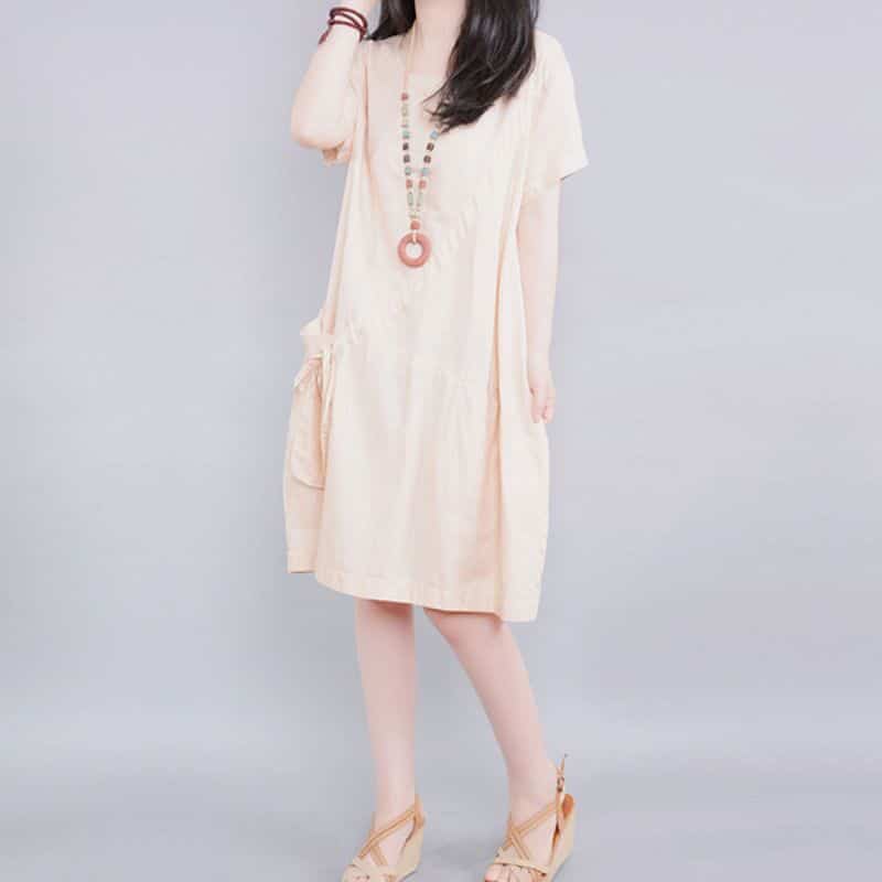 Women's casual cotton dress, view 3 - MRSLM