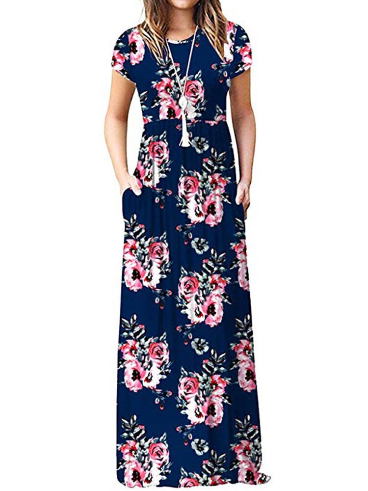 long floral dress, view 2 - MRSLM
