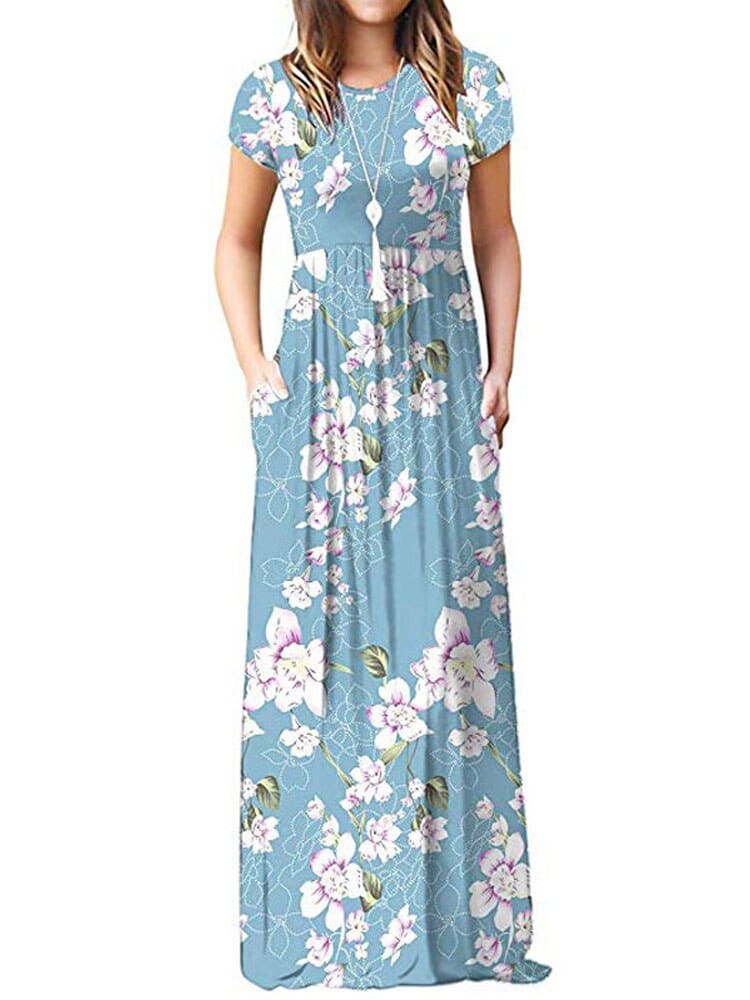 long floral dress, view 3 - MRSLM