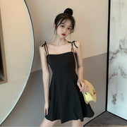 women's short sleeved dress with ruffles, view 4 - MRSLM