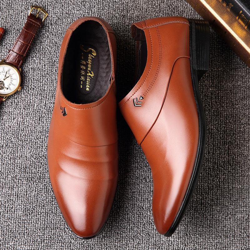 men's breathable business leather shoes, view 7 - MRSLM