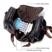 casual pu leather travel duffel bag, view 9 - MRSLM