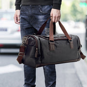 casual pu leather travel duffel bag, view 10 - MRSLM