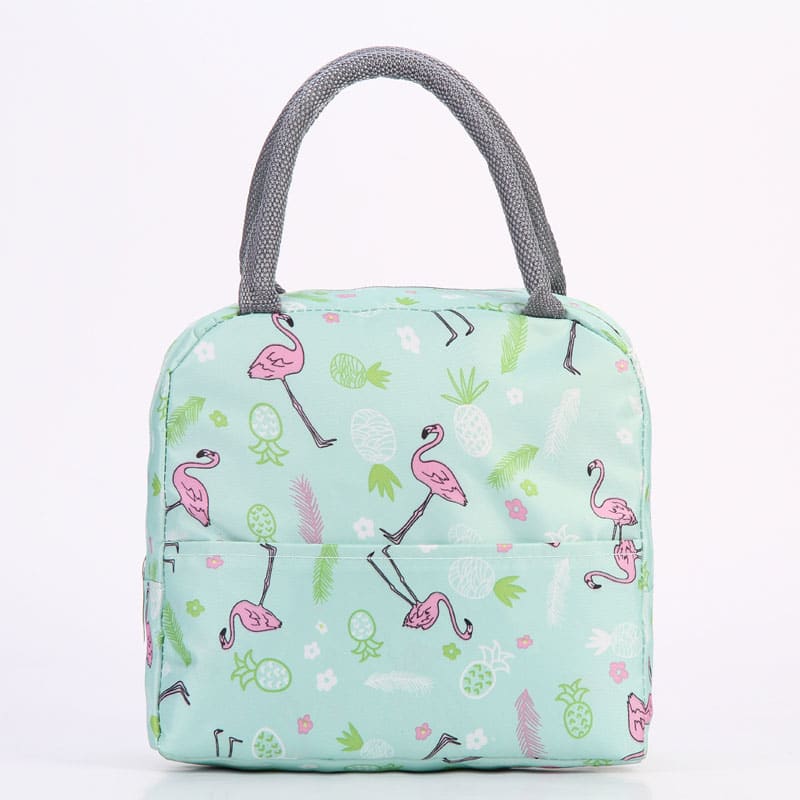 patterned lunch bag with zipper, view 9 - MRSLM