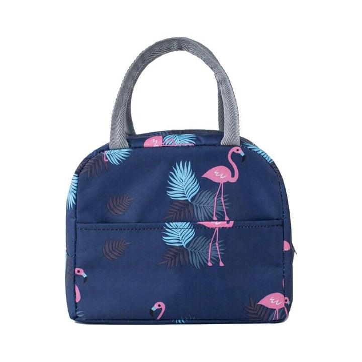 Patterned Portable Lunch Bag with Zipper