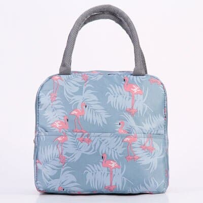 patterned lunch bag with zipper, view 5 - MRSLM