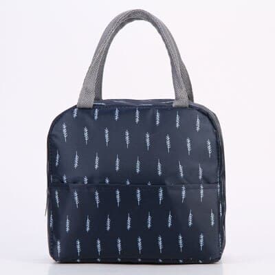 Patterned Portable Lunch Bag with Zipper