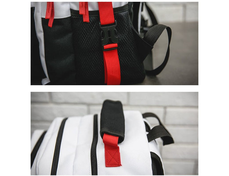 Men's contrast travel backpack, view 9 - MRSLM